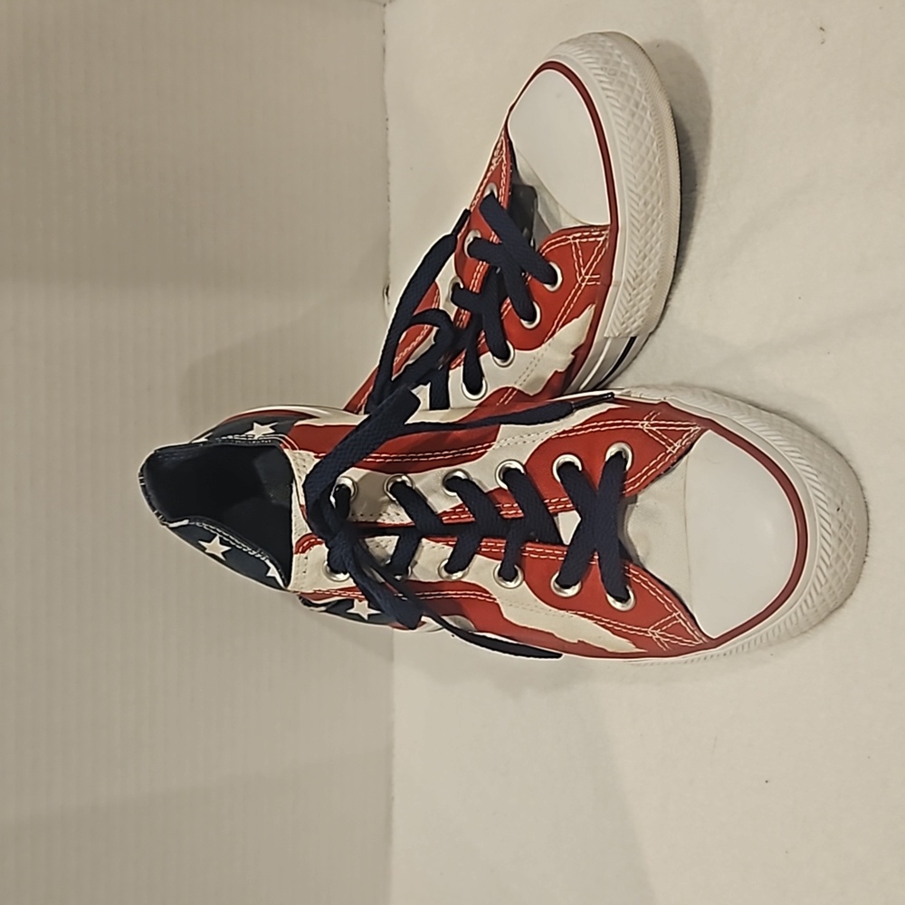 Converse Women's All Star Americana Stars & Stripes Low-Top Lace-Up Sz 10